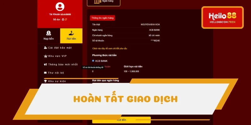 Hoàn tất lệnh thanh khoản sau khi cập nhật hạn mức Hoàn tất lệnh thanh khoản sau khi cập nhật hạn mức