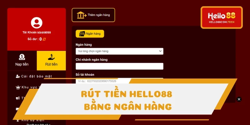 Điền dữ liệu rút thưởng bằng ngân hàng Điền dữ liệu rút thưởng bằng ngân hàng