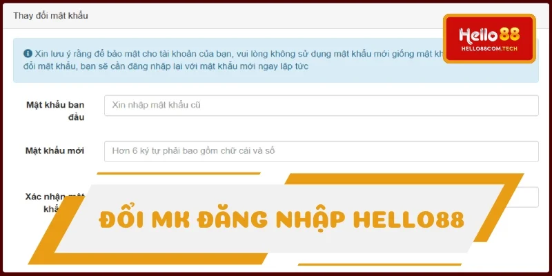 Biểu mẫu đổi mật khẩu truy cập tài khoản cá nhân Biểu mẫu đổi mật khẩu truy cập tài khoản cá nhân