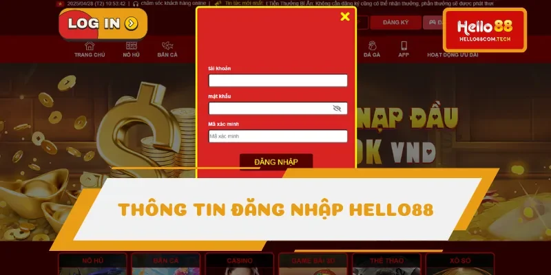 Nhập các dữ liệu cần thiết cho tài khoản